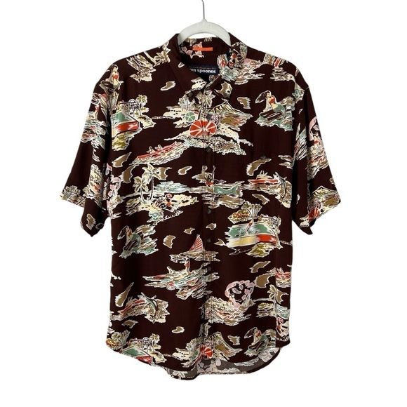 Reyn Spooner Floral Hawaiian Short Sleeve Rayon Shirt - Picture 1 of 4